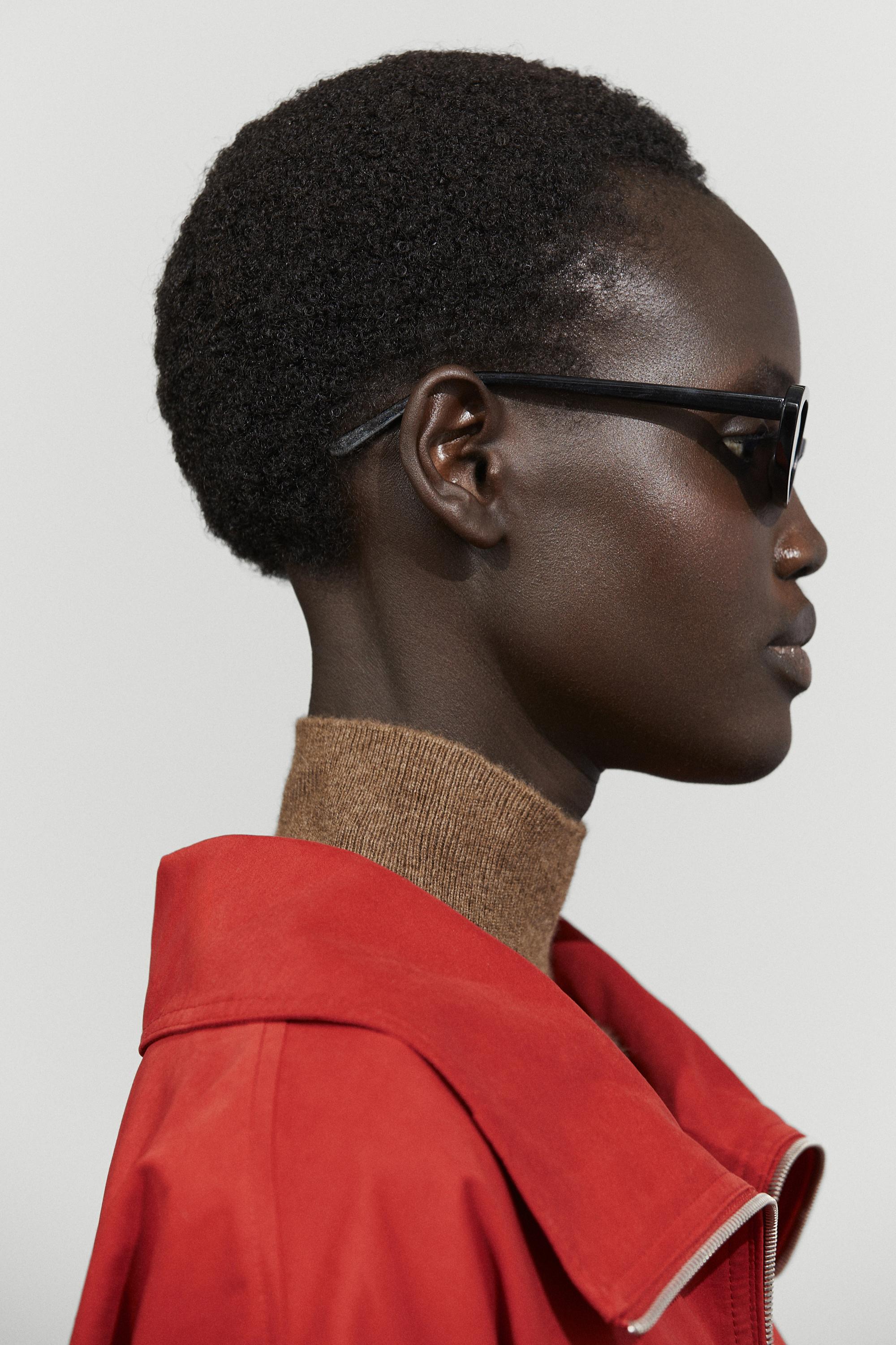 Cotton blend gathered bomber jacket